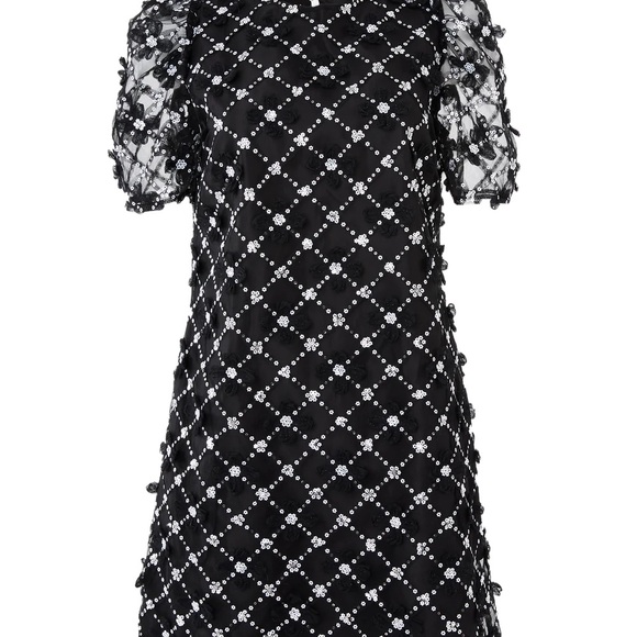 Black Sequin Abbey Glass Dress - Picture 4 of 5